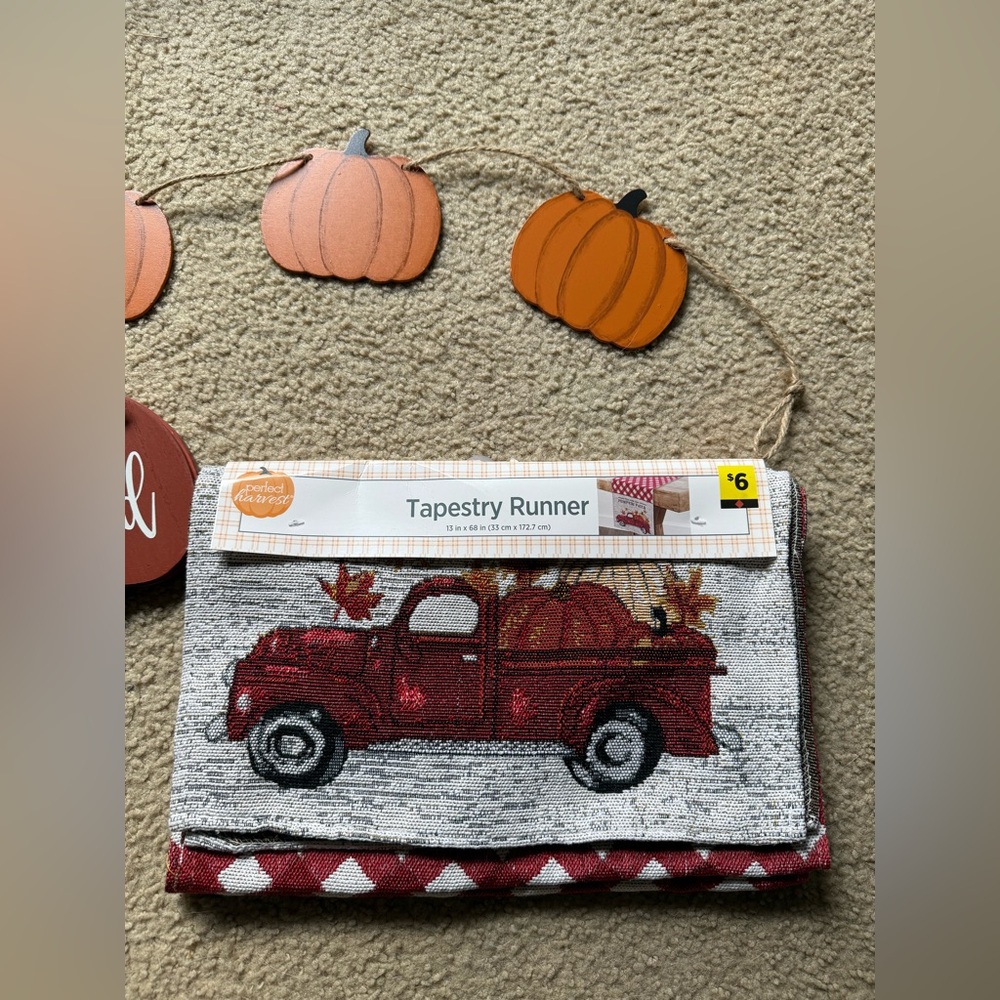 Fall Pumpkin Garland & Farmhouse Thanksgiving Decor Set | NWT - Picture 4 of 4
